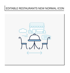 Outdoor Dining Line Icon