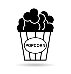 Popcorn Food Design Shadow Icon Web Corn Box