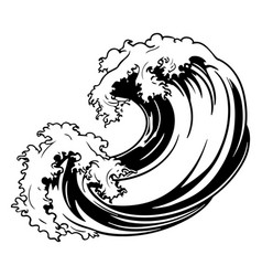 Sea Wave Of Black And White