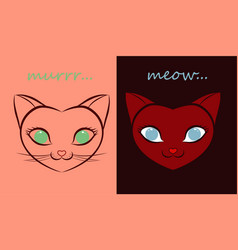 Set Murr Meow Heart Cat