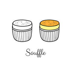 Hand Drawn Souffle Dessert