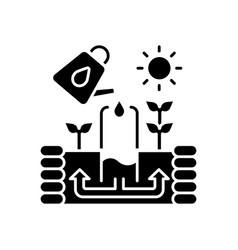 Keyhole Garden Black Glyph Icon