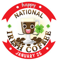 National Irish Coffee Day Banner Design