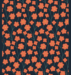 Seamless Pattern With Sakura Branches And