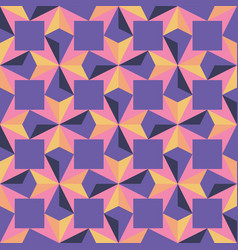 3d And 2d Shaped Geometric Grid Seamless Pattern