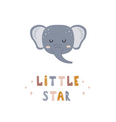 Cute Boho Elephant Little Star Scandinavian