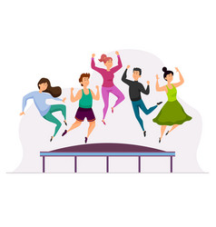 Flat Design People Jumping