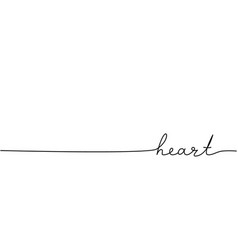 Heart Word - Continuous One Line With Word