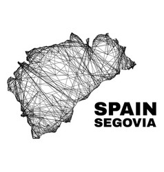 Linear Irregular Mesh Segovia Province Map