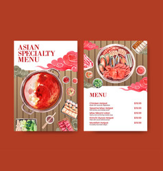 Menu Template With Chinese Hotpot