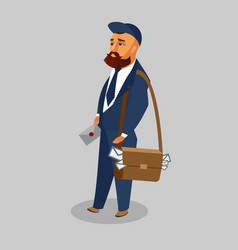 Postman In Professional Uniform Clipart