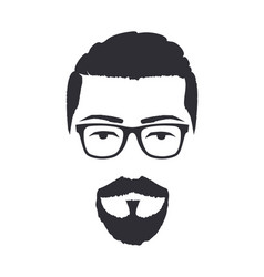 Silhouette Of A Man With Glasses And Goatee Beard