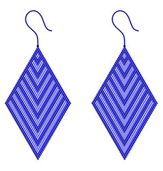 Two Earrings In The Shape Of A Rhombus