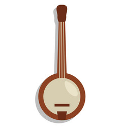 African Banjo On A White Background