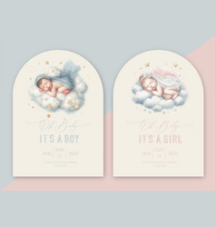 Cute Baby Shower Watercolor Arch Invitation Card