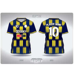 Eps Jersey Sports Shirt Yellow Blue Checkered