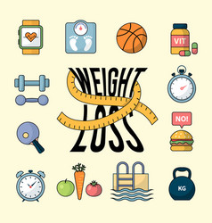 Lost Weight Sport Infographic Of Healthy