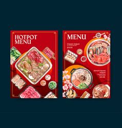 Menu Template With Chinese Hotpot