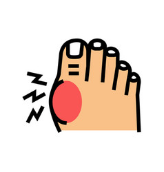 Pain In Big Toe Color Icon