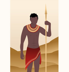 Poster African Luxurious Man With A Spear