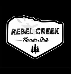 Rebel Creek On A Black Background