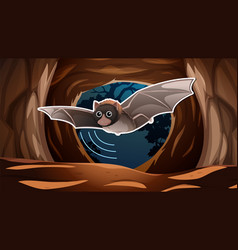 Thumbnail Design With A Bat In Dark Cave