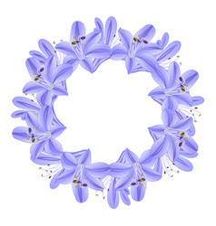 Blue Purple Agapanthus Wreath