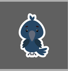 Cute Little Baby Raven Sticker Cartoon Animal