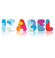 Isabel Written With Alphabet Puzzle