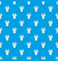 Prickly Pear Pattern Seamless Blue