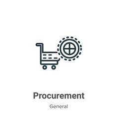 Procurement Outline Icon Thin Line Black