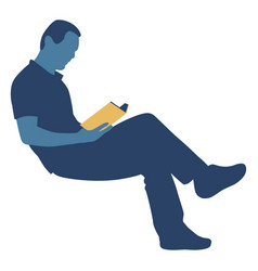 Man Reading Book Silhouette