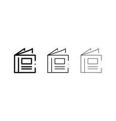 Outline Catalogue Icon Isolated Black