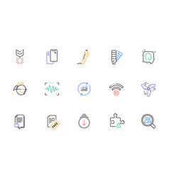 Palette Scroll Down And Smartphone Line Icons