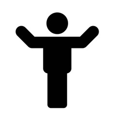 Public Speaker Icon Male Symbol With Open Hands