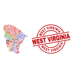 West Virginia Distress Seal And Ceara State Map