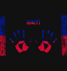 Flag Of Haiti With A Palm