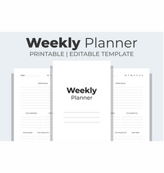 Weekly Planner Kdp Interior