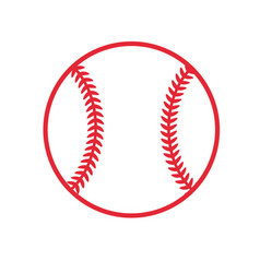 Beautiful Red Stitch Baseball Ball Isolated