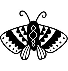 Hand Drawn Bohemian Style Butterfly