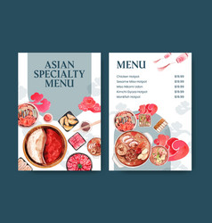 Menu Template With Chinese Hotpot