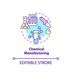 Chemical Manufacturing Concept Icon