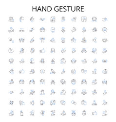 Hand Gesture Outline Icons Collection