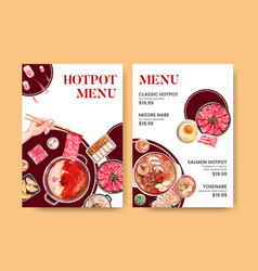 Menu Template With Chinese Hotpot