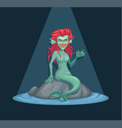 Scary Mermaid Siren Mythical Creature Cartoon