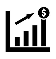 Stock Investment Glyph Icon For Personal