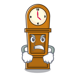 Angry Grandfather Clock Mascot Cartoon