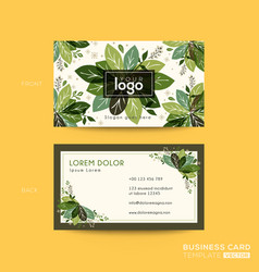 Wedding invitation card with foliage background Vector Image