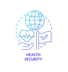 Health Security Blue Gradient Concept Icon