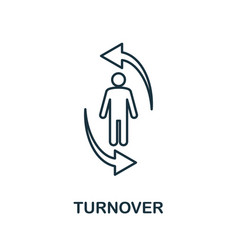 Turnover Line Icon Thin Style Element From